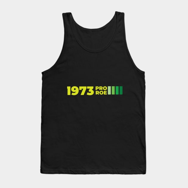 Pro Roe 1973 Vintage #1  Green Tank Top by SimonSay